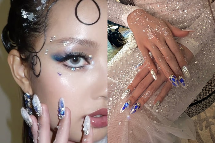 Lisa and Rosé’s matching Met Gala nails: this soft pearl look is so pretty
