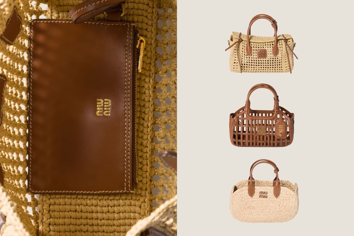 The must-have vacation bag for this summer! Miu Miu’s new woven bags are here, and this raffia drawstring bag is destined to sell out