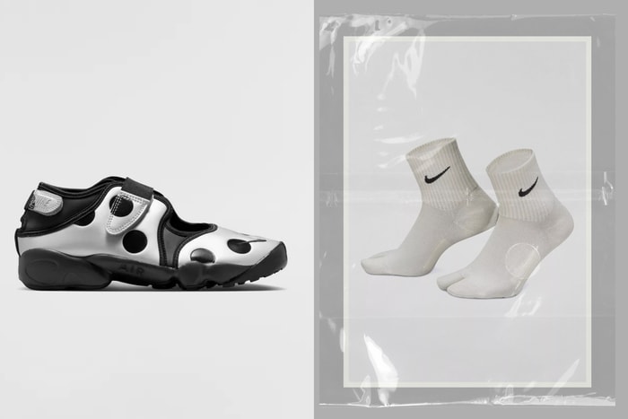 No more stress about split-toe shoes: Nike split-toe socks are here, and they’re fire with the new polka-dot Air Rift!
