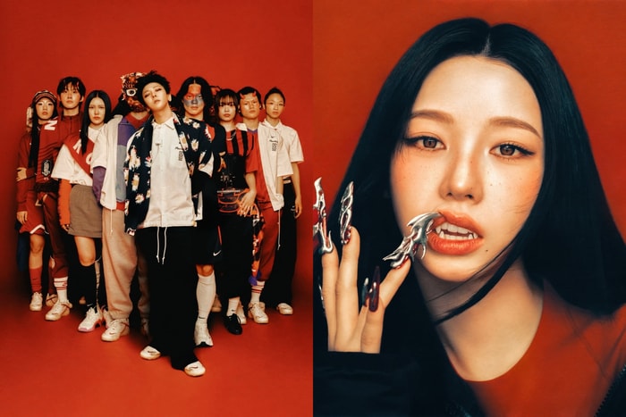 G-Dragon’s brand PEACEMINUSONE teams up with Nike for a World Cup collection, with Karina making a surprise appearance as model