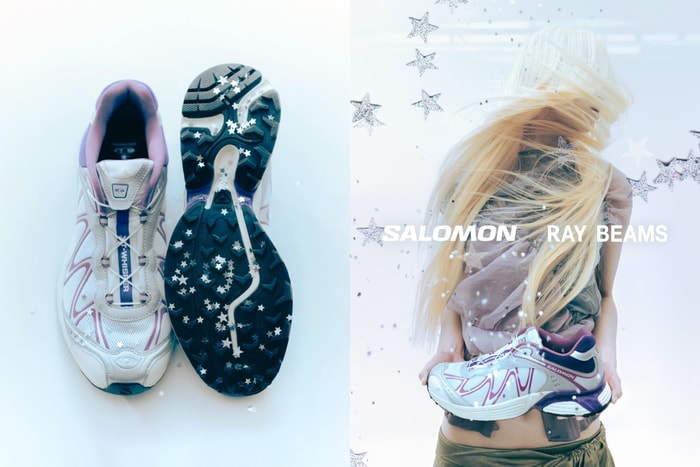 Salomon x Ray BEAMS collaboration sneakers drop in a blueberry cheesecake colorway that steals your heart at first sight