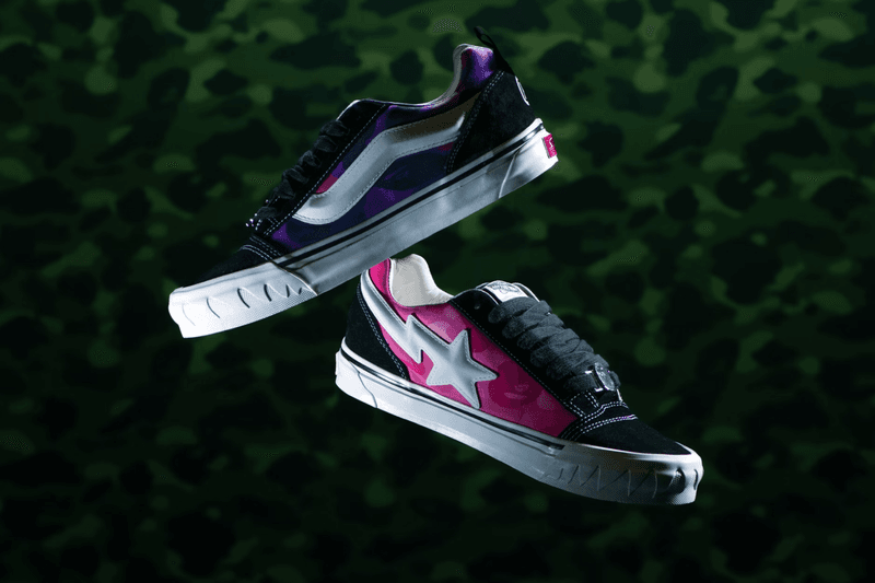 Sweet-but-edgy girls, take note! Vans x BAPE’s retro street-style collab has already caught the eye of Y2K trendsetters