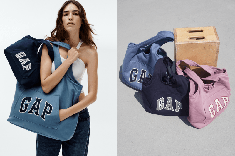 Gap turns its classic hoodie straight into a bag, keeping the pockets and drawstrings exactly the same on this tote