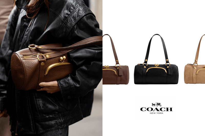 Coach Kisslock is back: the addictive snap-closure vintage bags are here again, now with a raffia style too