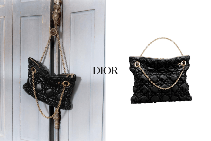 The next Dior bag to put on your wishlist: Crunchy uses creased leather and gold chains for a laid-back kind of elegance