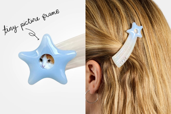 Chunks launches its stunning star hair clip again, with a hidden photo design so you can wear your favorite memories in your hair