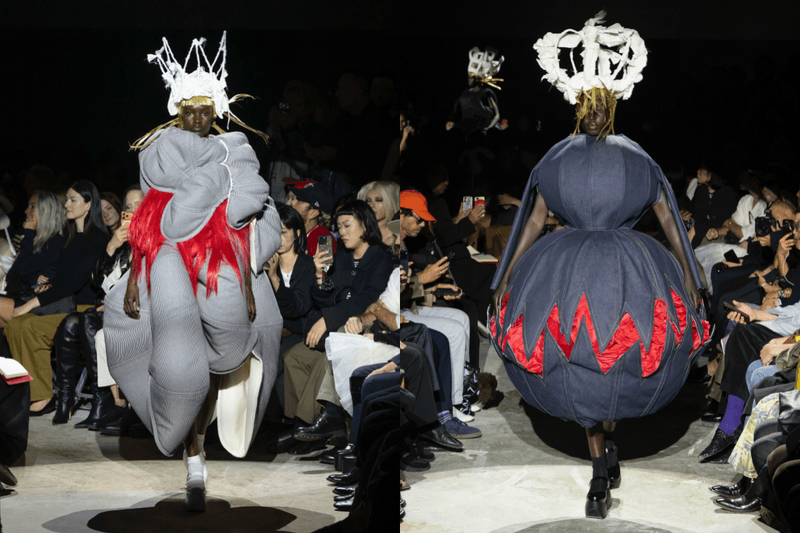 Can Denim Be Royalty? Rei Kawakubo Uses Giant Crowns to Turn Everyday Fabrics into Sculptures