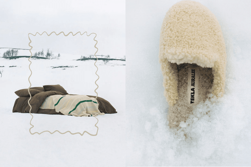 When Cold Weather Makes You Want to Stay Home: AURALEE x Tekla Collaborate Again, Featuring Plaid Pajamas and Plush Slippers You'll Love!