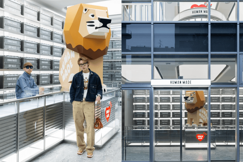Follow j-hope to the new store! HUMAN MADE Harajuku flagship opens with an eye-catching giant lion