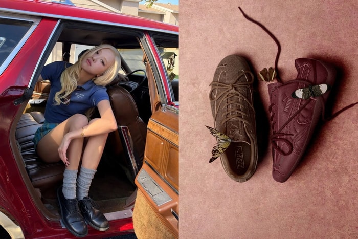 It seems ROSÉ really loves burgundy! The second wave of the collaboration Speedcat features Earth Brown and Dark Burgundy, and the wrap-around lacing is just too beautiful