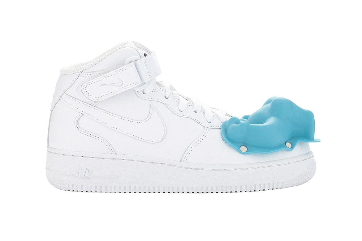 COMME Des GARÇONS Nike Air Force 1 Blanc Bleu Scott Hove