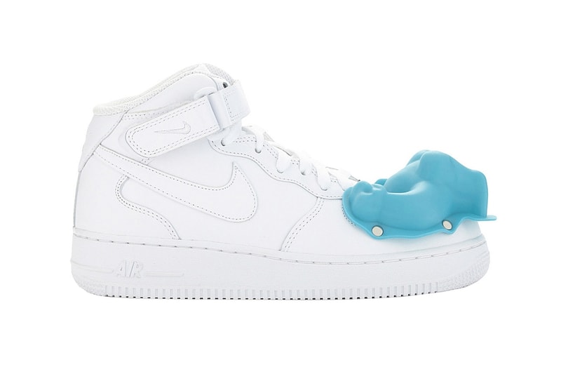 COMME Des GARÇONS Nike Air Force 1 Blanc Bleu Scott Hove