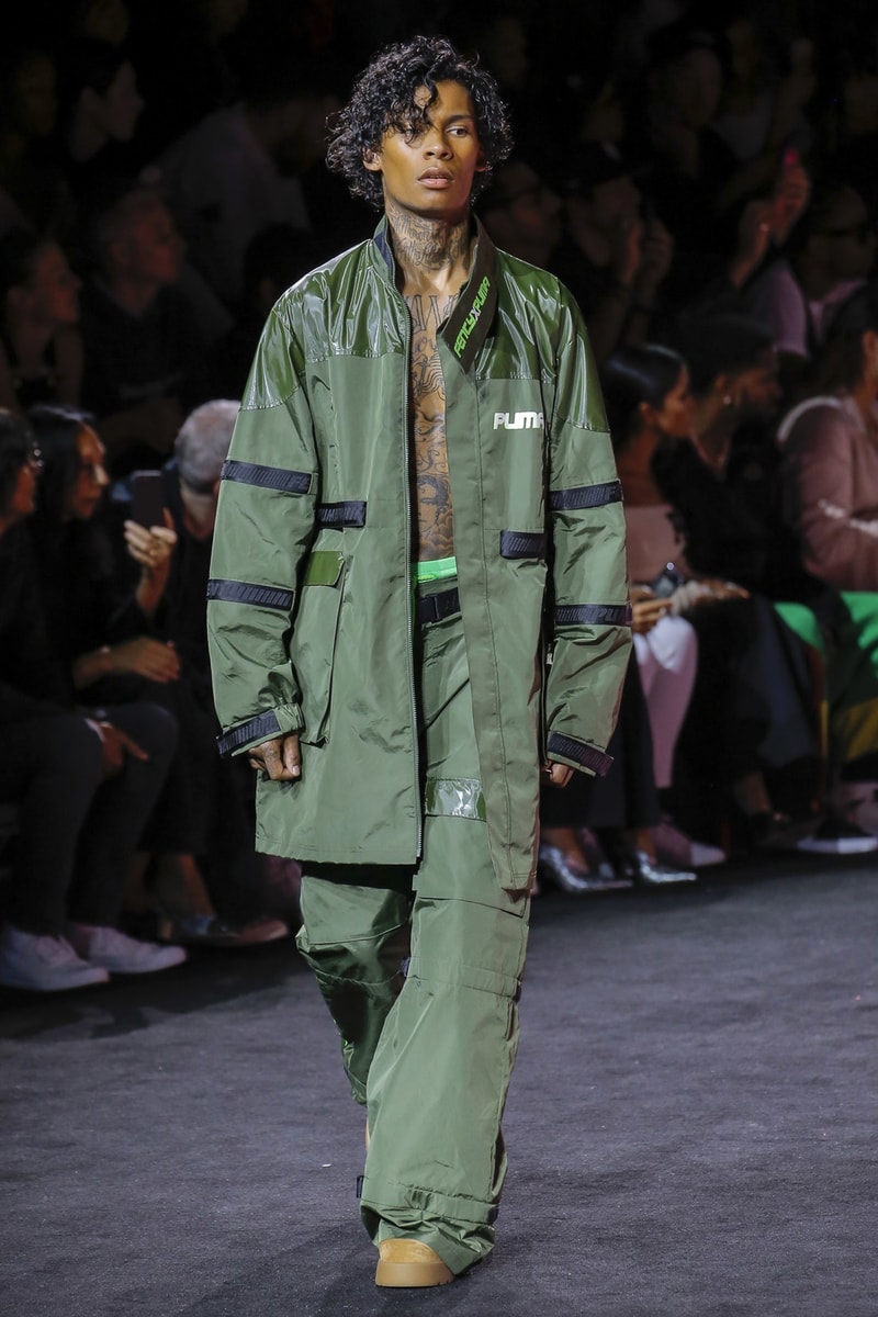 Rihanna Fenty Puma Veste Kaki Fashion Week New York Collection Printemps/Été 2017