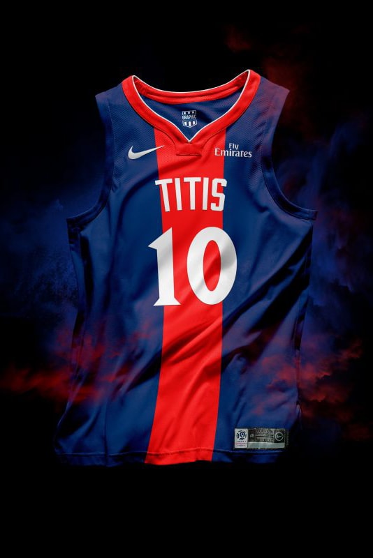 Graphic Untd Maillots Ligue 1 NBA Detournement
