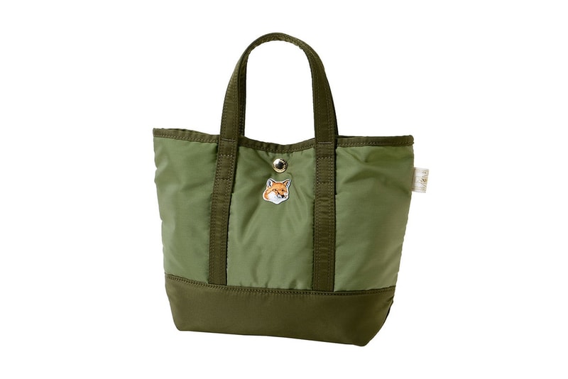 Maison Kitsuné PORTER Collaboration Sac Kaki Sweatshirt Crewneck Écru