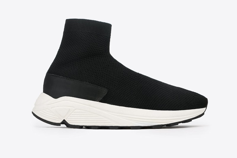 N.D.G STUDION 2084 Sock Sneakers Noir Cuir Vibram Paris