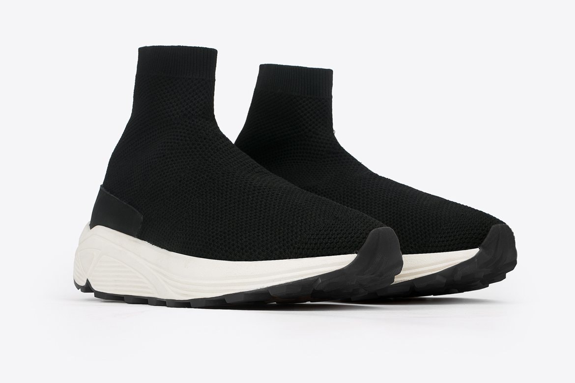 N.D.G STUDION 2084 Sock Sneakers Noir Cuir Vibram Paris