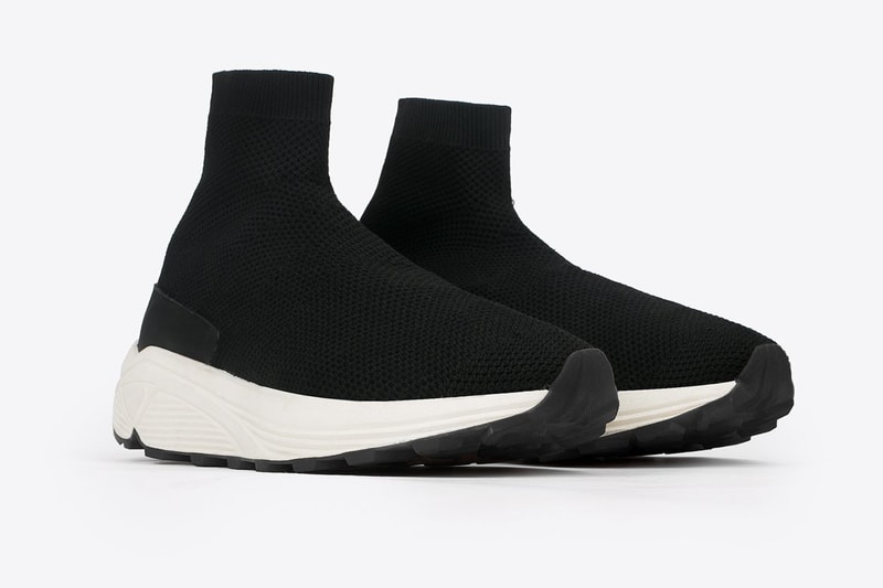 N.D.G STUDION 2084 Sock Sneakers Noir Cuir Vibram Paris