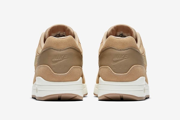 Nike Air Max 1 Premium Khaki/Team Gold-Mushroom-Sail Sable Brun Cuir Suede