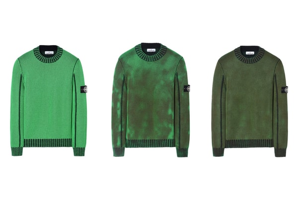 Stone Island Pull Col Rond Orange Jaune Thermosensible Ice Knit 2017
