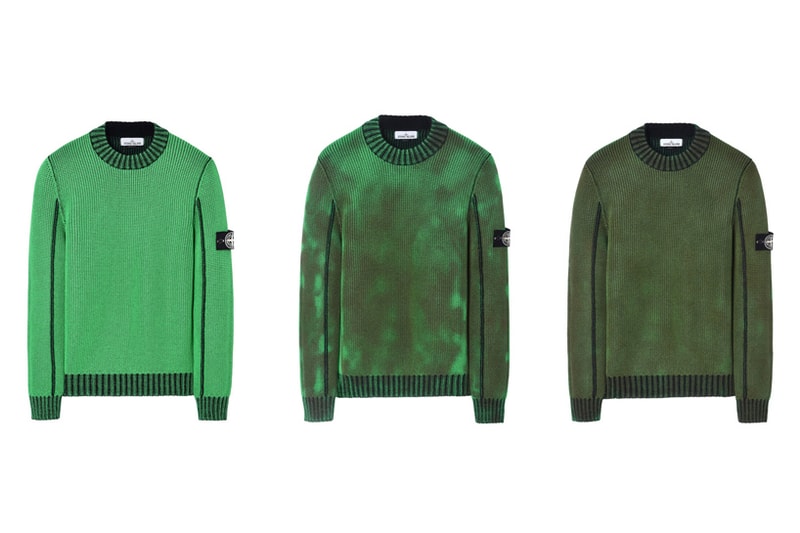 Stone Island Pull Col Rond Orange Jaune Thermosensible Ice Knit 2017