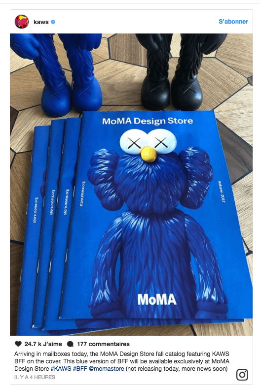 Figurine KAWS BFF Companion Bleu exclusif MoMA Design Store 