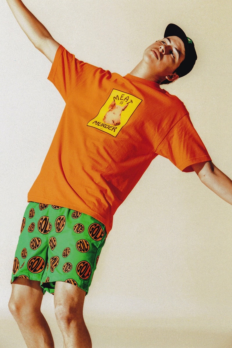 Golf Wang Tyler, The Creator Polo Zip Bleu Blanc Rouge Casquette Rouge Collection Lookbook Automne/Hiver 2017 Julian Berman
