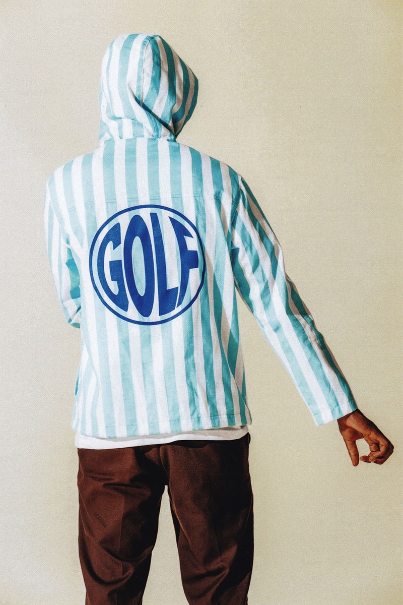 Golf Wang Tyler, The Creator Polo Zip Bleu Blanc Rouge Casquette Rouge Collection Lookbook Automne/Hiver 2017 Julian Berman