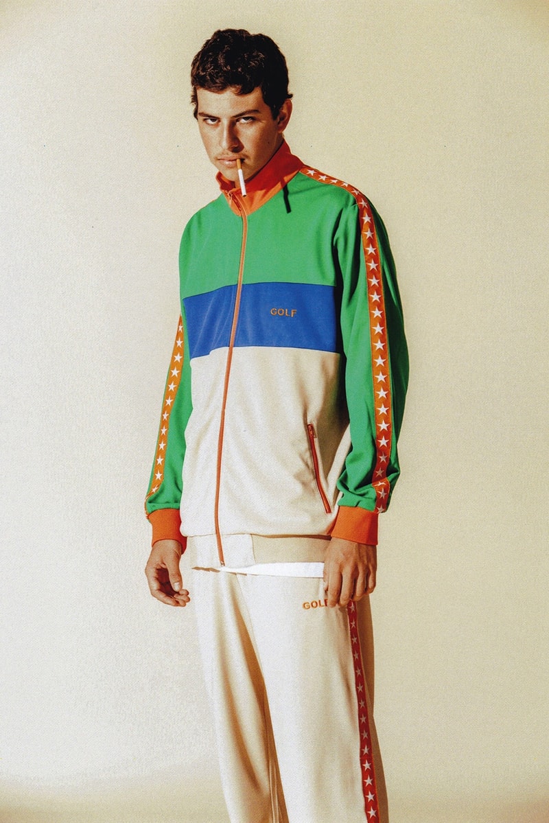 Golf Wang Tyler, The Creator Polo Zip Bleu Blanc Rouge Casquette Rouge Collection Lookbook Automne/Hiver 2017 Julian Berman