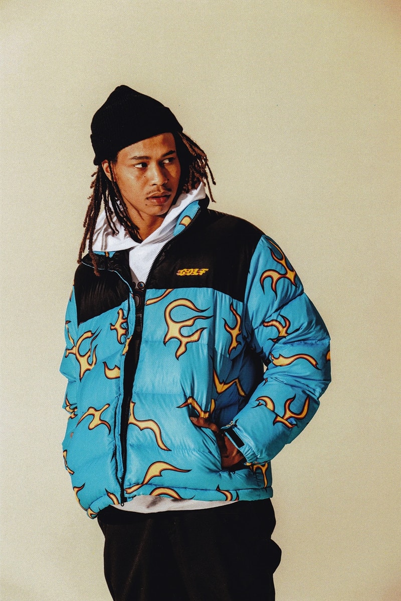 Golf Wang Tyler, The Creator Polo Zip Bleu Blanc Rouge Casquette Rouge Collection Lookbook Automne/Hiver 2017 Julian Berman