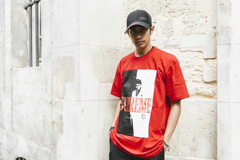 Supreme Scarface Hoodie Noir Tony Montana Drop Paris Paul Mougeot HYPEBEAST France