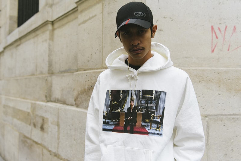 Supreme Scarface Hoodie Noir Tony Montana Drop Paris Paul Mougeot HYPEBEAST France