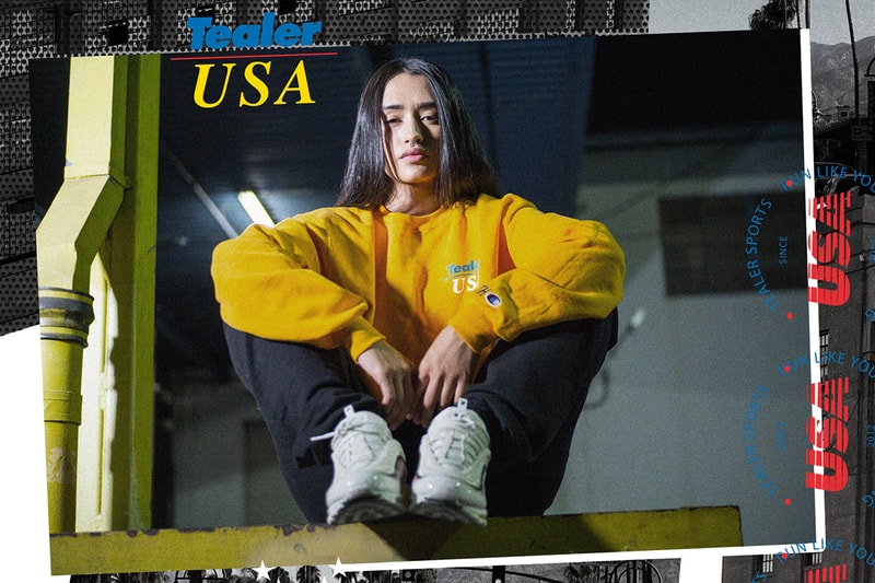 TEALER U.S.A Hoodie Champion Blanc