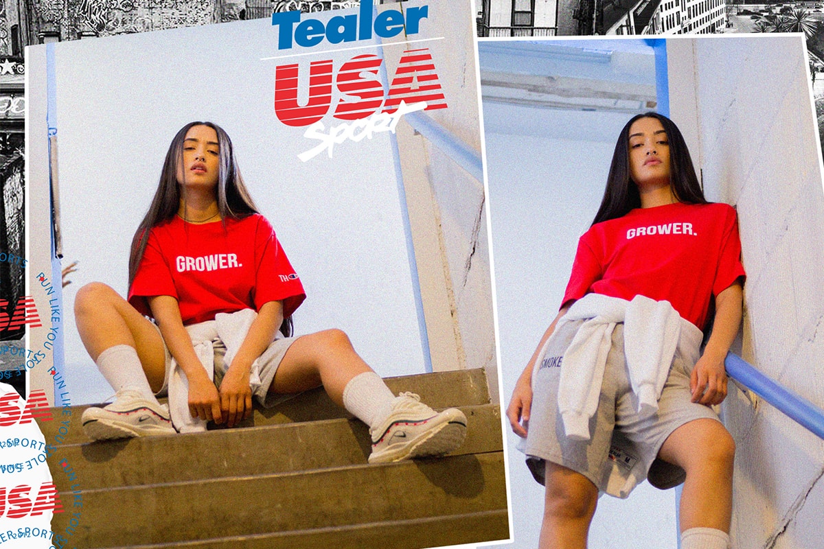 TEALER U.S.A Hoodie Champion Blanc