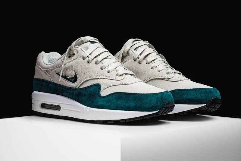 Nike Air Max 1 Jewel Atomic Teal Crème Bleu Canard