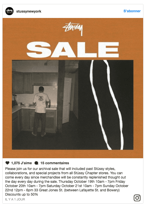 Vente archives Stüssy pop up New York 