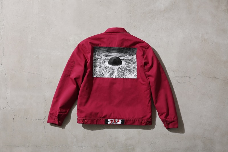 Supreme Akira Vestes De Travail Rouge Automne 2017