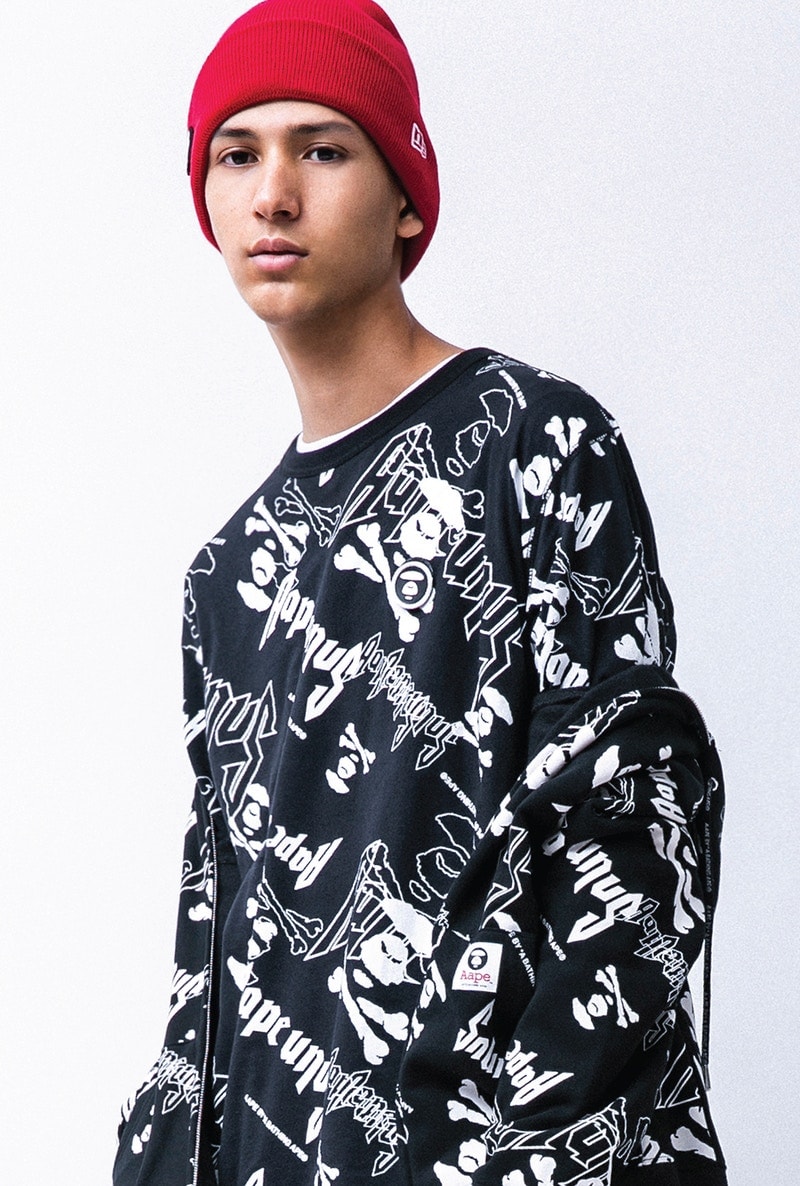 AAPE by A Bathing Ape Bonnet Orange Veste Camouflage