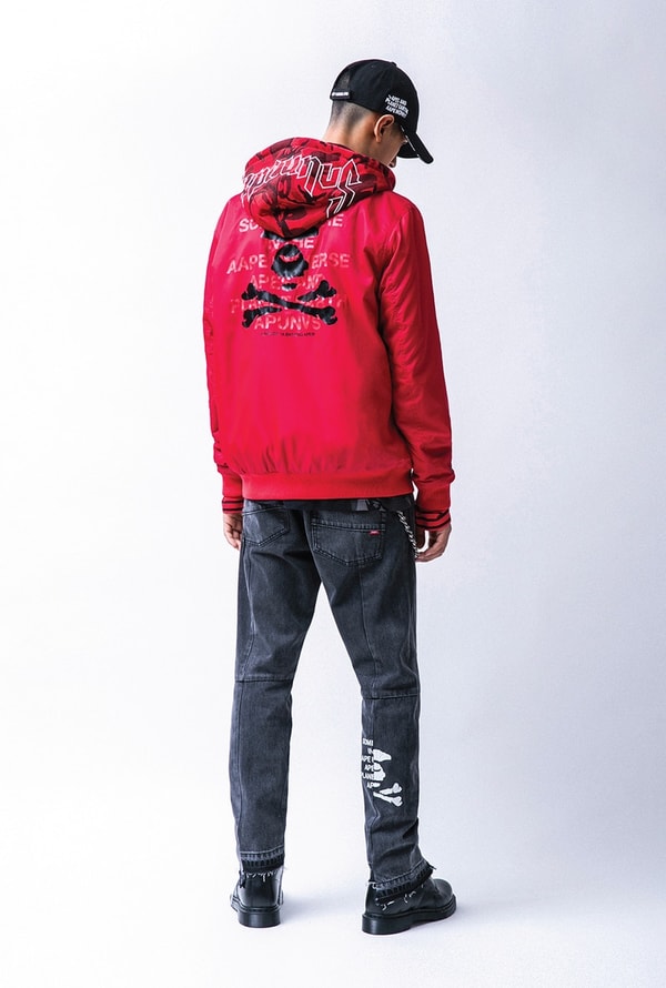 AAPE by A Bathing Ape Bonnet Orange Veste Camouflage