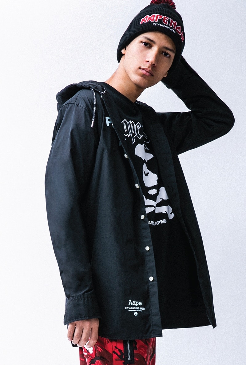 AAPE by A Bathing Ape Bonnet Orange Veste Camouflage