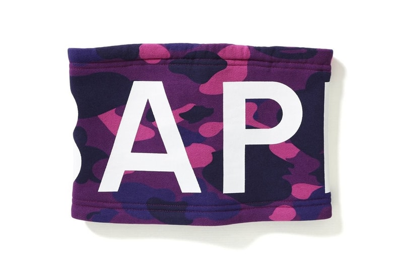 Cache-Cou BAPE Automne Hiver 2017 Camo Bleu, Rouge, Violet