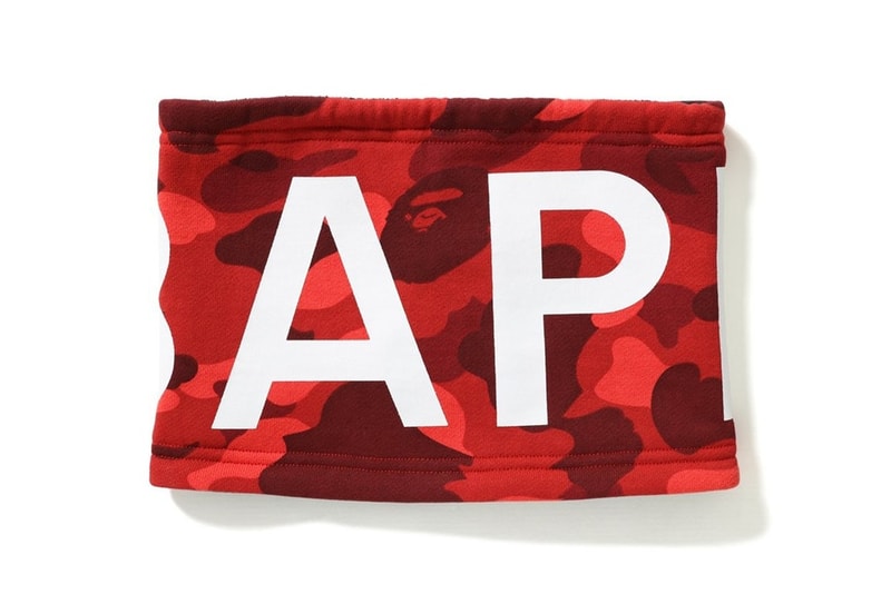 Cache-Cou BAPE Automne Hiver 2017 Camo Bleu, Rouge, Violet