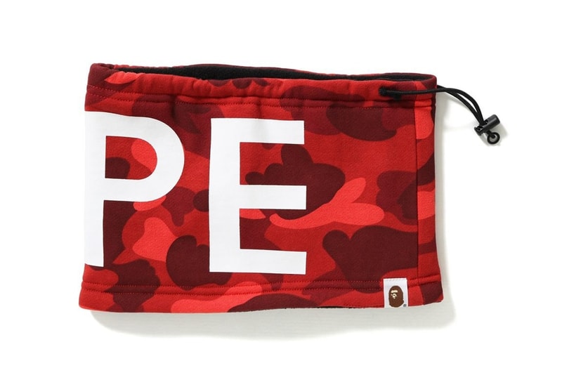 Cache-Cou BAPE Automne Hiver 2017 Camo Bleu, Rouge, Violet