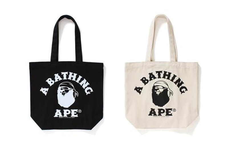BAPE A Bathing Ape Crewneck Sweatshirt Pirate Store Noir Blanc