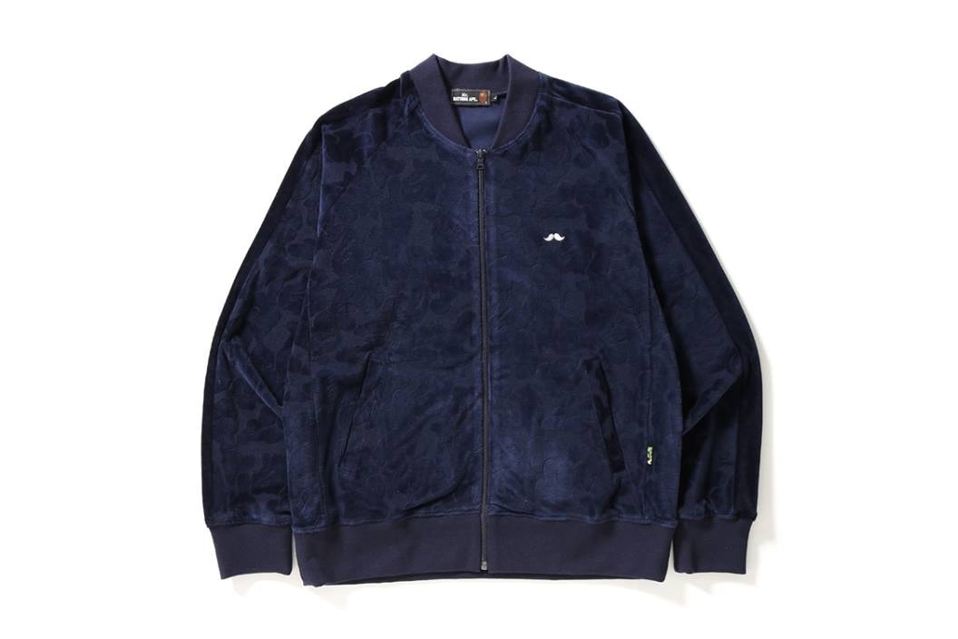 BAPE Shark Hoodie Zip Bleu Marine Velours