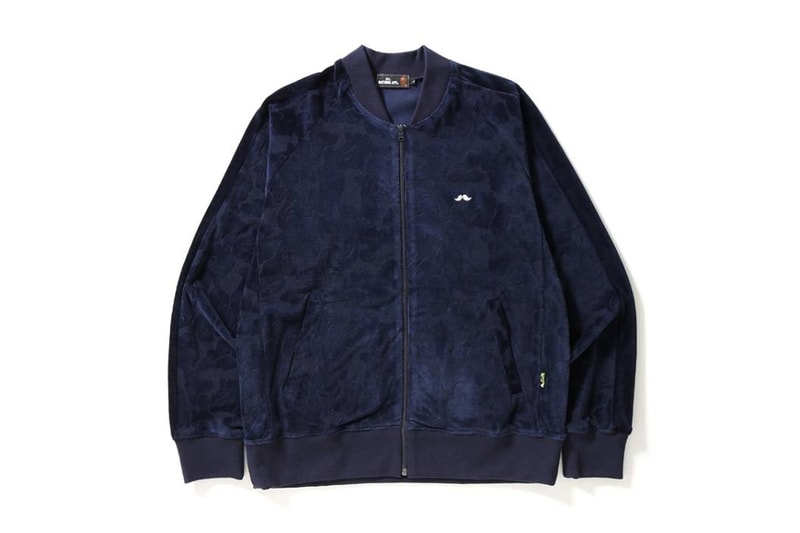 BAPE Shark Hoodie Zip Bleu Marine Velours