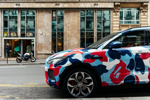 BAPE Car Voiture Jaguar Paris France Camouflage