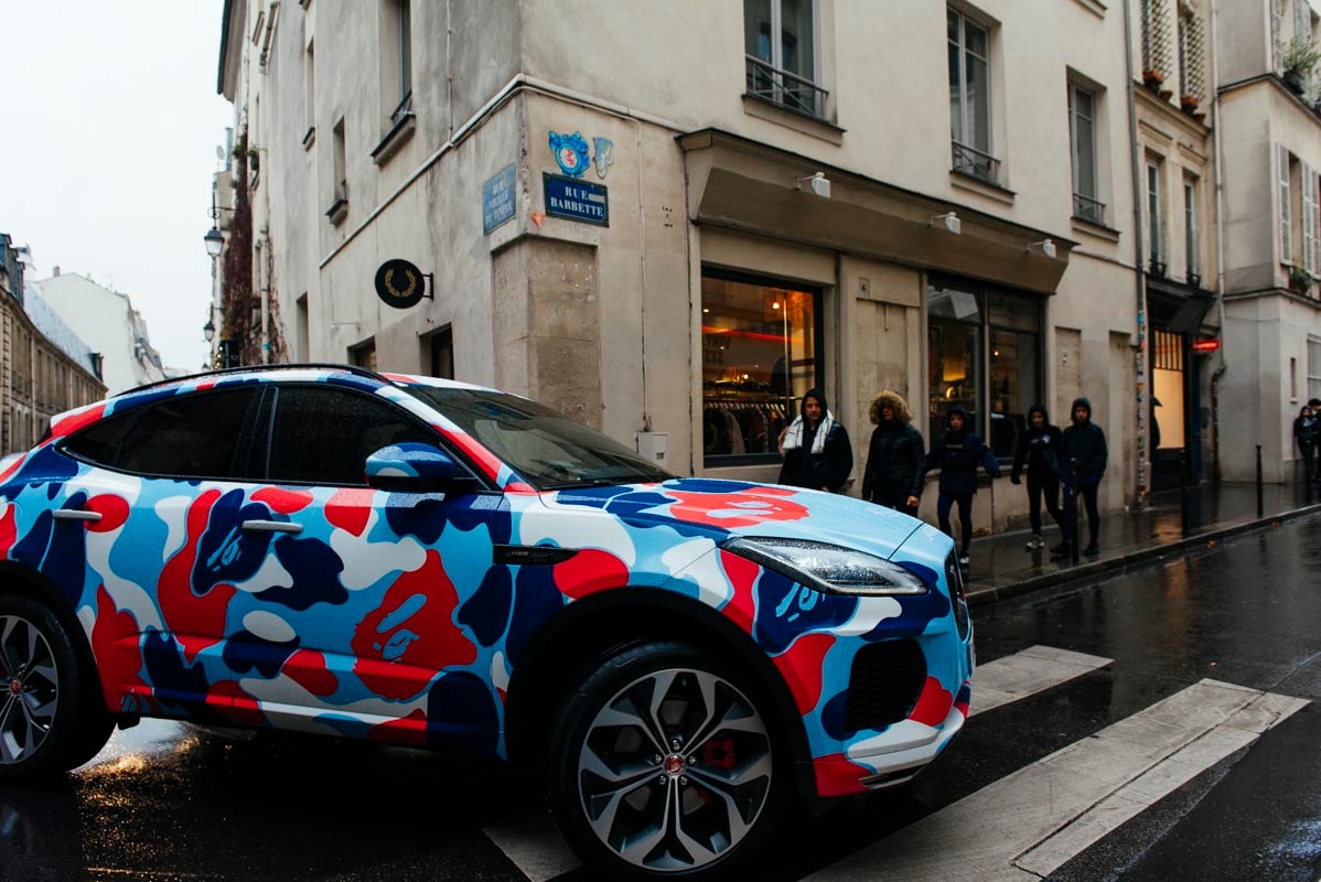 BAPE Car Voiture Jaguar Paris France Camouflage