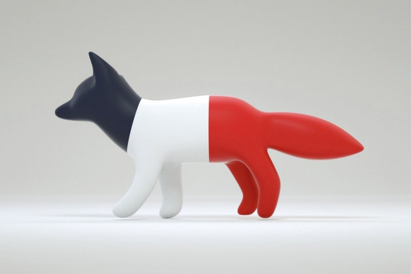 SUPERFICTION Collabore Avec Maison Kitsuné Sur Une Figurine Tricolore
