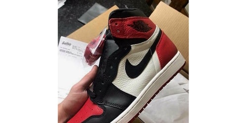Nike Air Jordan "Bread Toe" Black, Red & White
